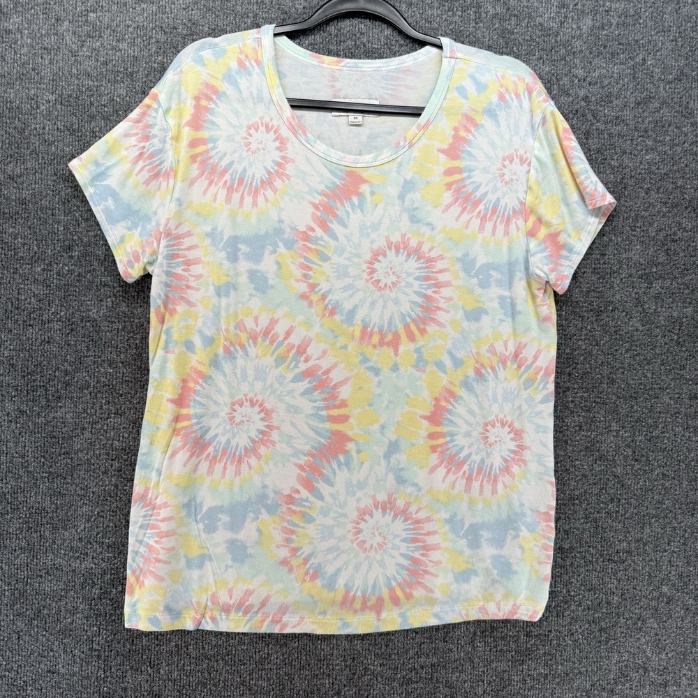 Koolaburra UGG Top Women M Circle Tie Dye Pullovver Short Sleeve Casual Hippie